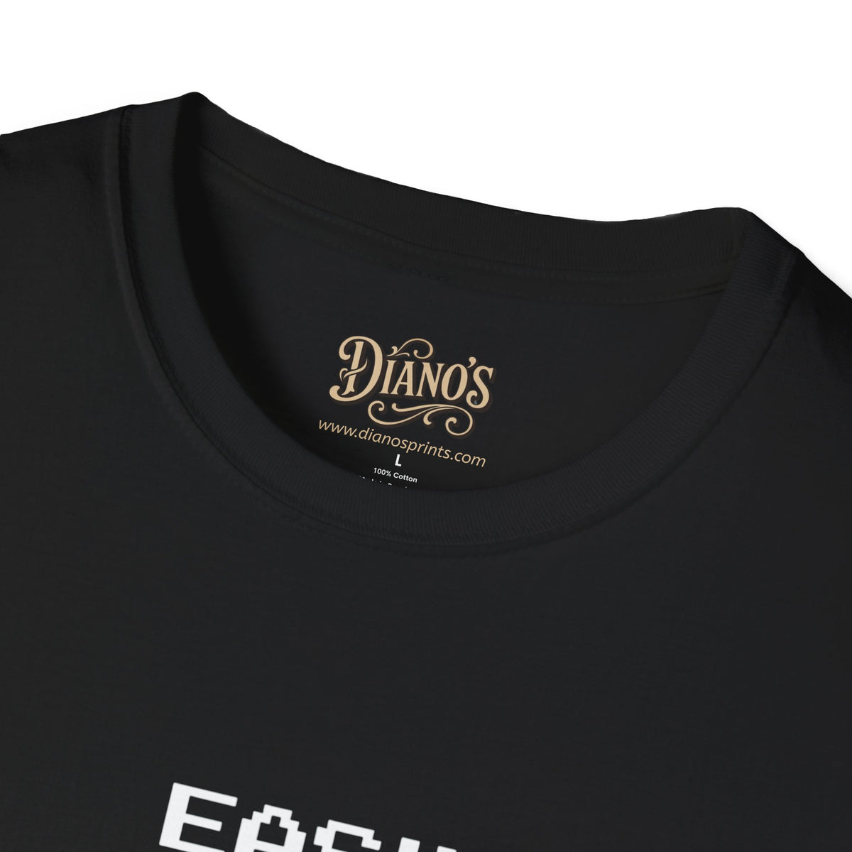 T-shirt with pixel-style difficulty-level list graphic ending in 'THE IDIOT WHO BOUGHT THIS'
